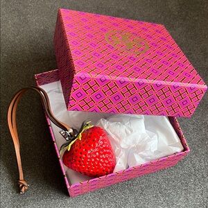 Tory Burch Red Strawberry Bag Charm